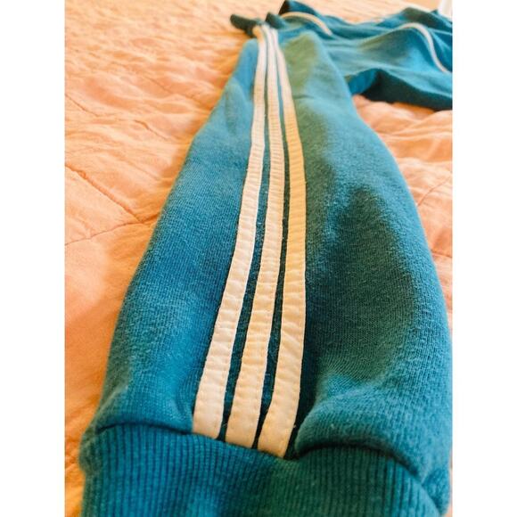 Vintage 1970s Teal Track Jacket - Picture 3 of 8